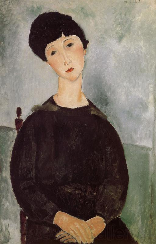 Amedeo Modigliani Seated Young woman Norge oil painting art